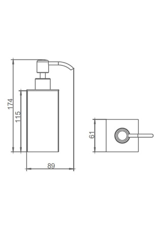 Дозатор для жидкого мыла AltroBagno SD 080301Cr