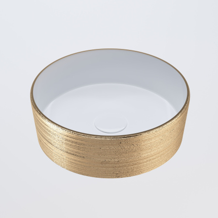 Раковина накладная Grossman GR-5010GW (355х355х115) золото