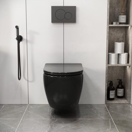 Унитаз подвесной Grossman GR-4411BS Color (560х360х350) черный