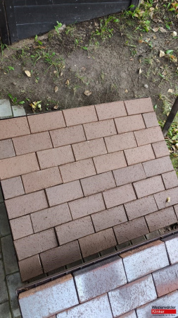 Тротуарная клинкерная брусчатка WK115DB40 Design dunkel braun 200x100x40 Westerwalder Klinker