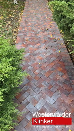 Тротуарная клинкерная брусчатка PK810 Violettblau geflammt 200/100/52 Westerwalder Klinker