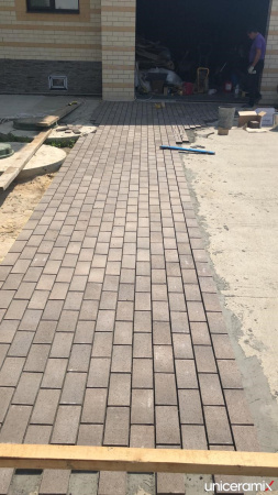 Тротуарная клинкерная брусчатка UX2416 Grey 200x100x16 UniCeramix