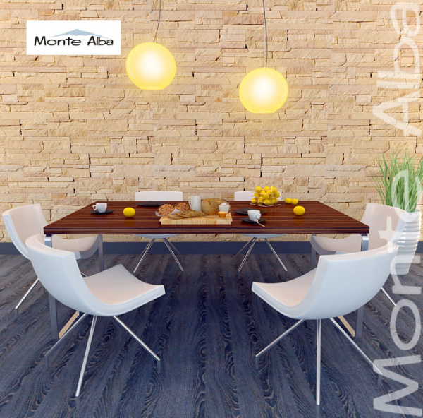 Гипсовая плитка под скалу Монтебелло А201-20 Monte Alba