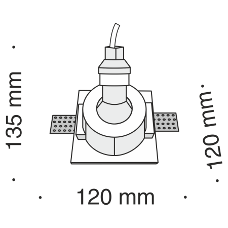 Встраиваемый светильник Maytoni Gyps Modern DL001-1-01-W