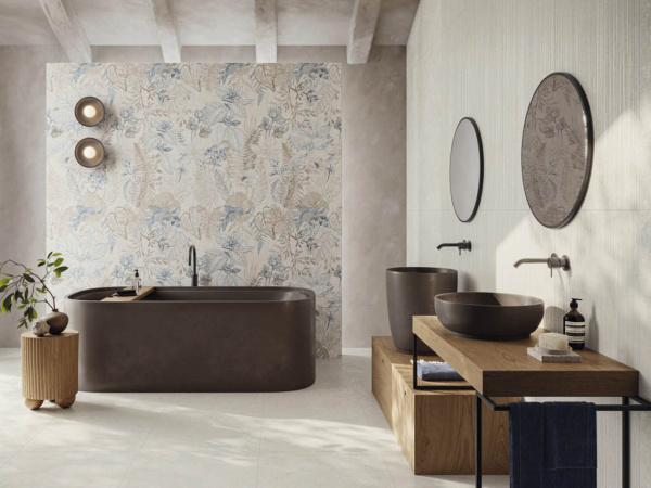 Керамогранит Naxos Mockup Ostuni Line White Nat Ret 60x120