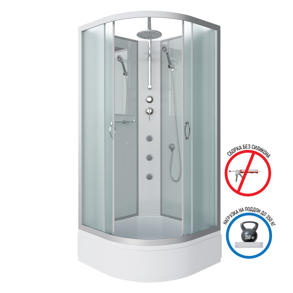 Душевая кабина Niagara Classic NG-3302-14BKTG (1000х1000х2100-2400)