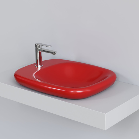 Накладная раковина Ambassador Diamond 126T21101 (540х450х100) красная